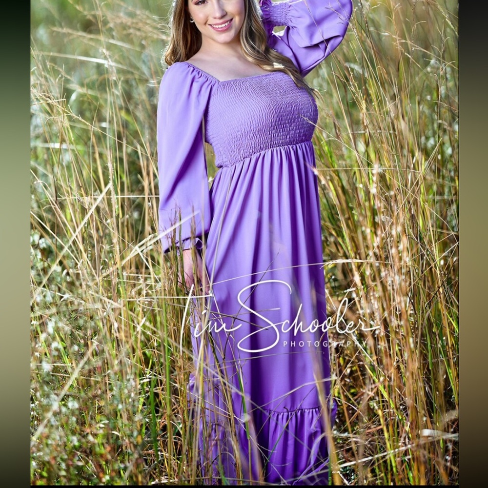 Herring Stones Long sleeve Purple Dress